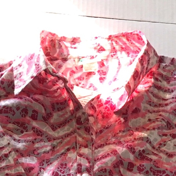 NEW Sara Morgan Pink Blouse Button-down Size L - Picture 6 of 8